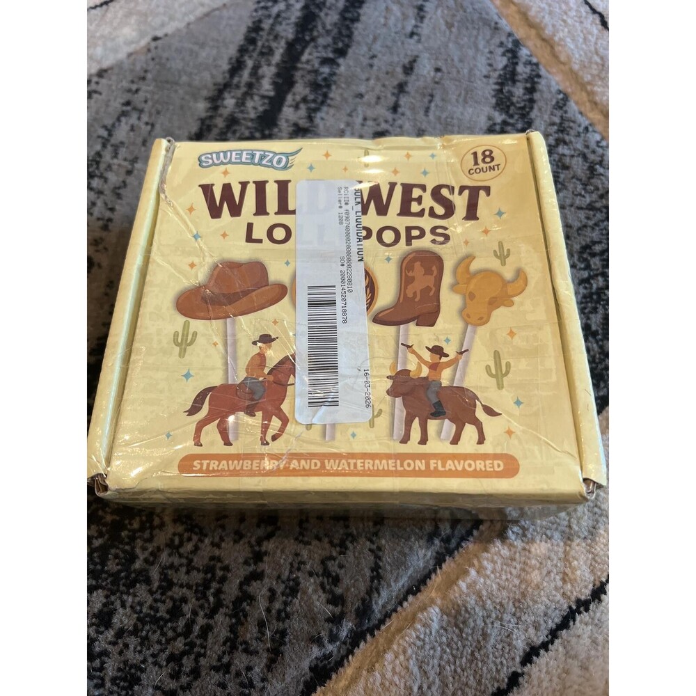 Klopp's Sweetzo Wild West Lollipops - Strawberry and Watermelon Flavored, 18-ct